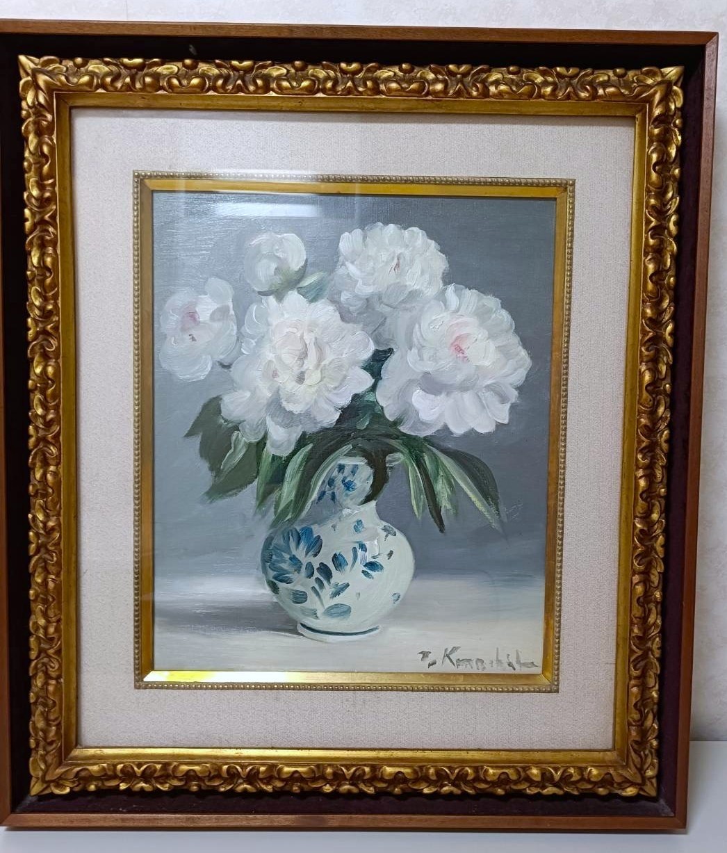 白い牡丹の花
